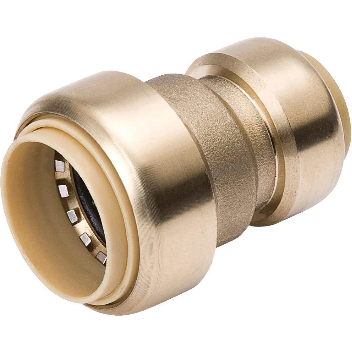 Contemporary ProLine 1 In. x 3 4 In. Brass Push Fit Coupling Genuine