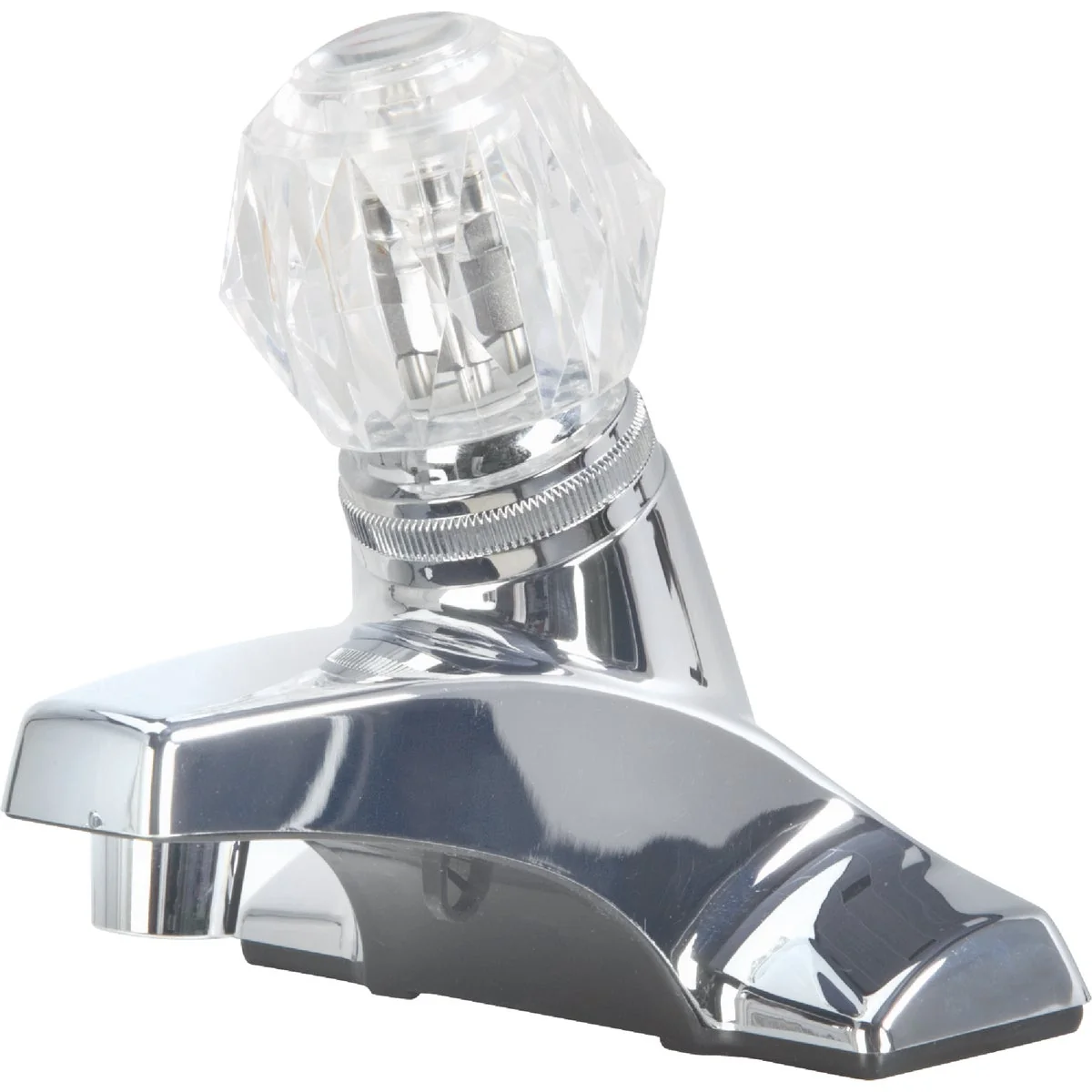 Superior Home Impressions Chrome 1-Handle Knob 4 In. Centerset Non-Metallic Bathroom Faucet Carefully Designed