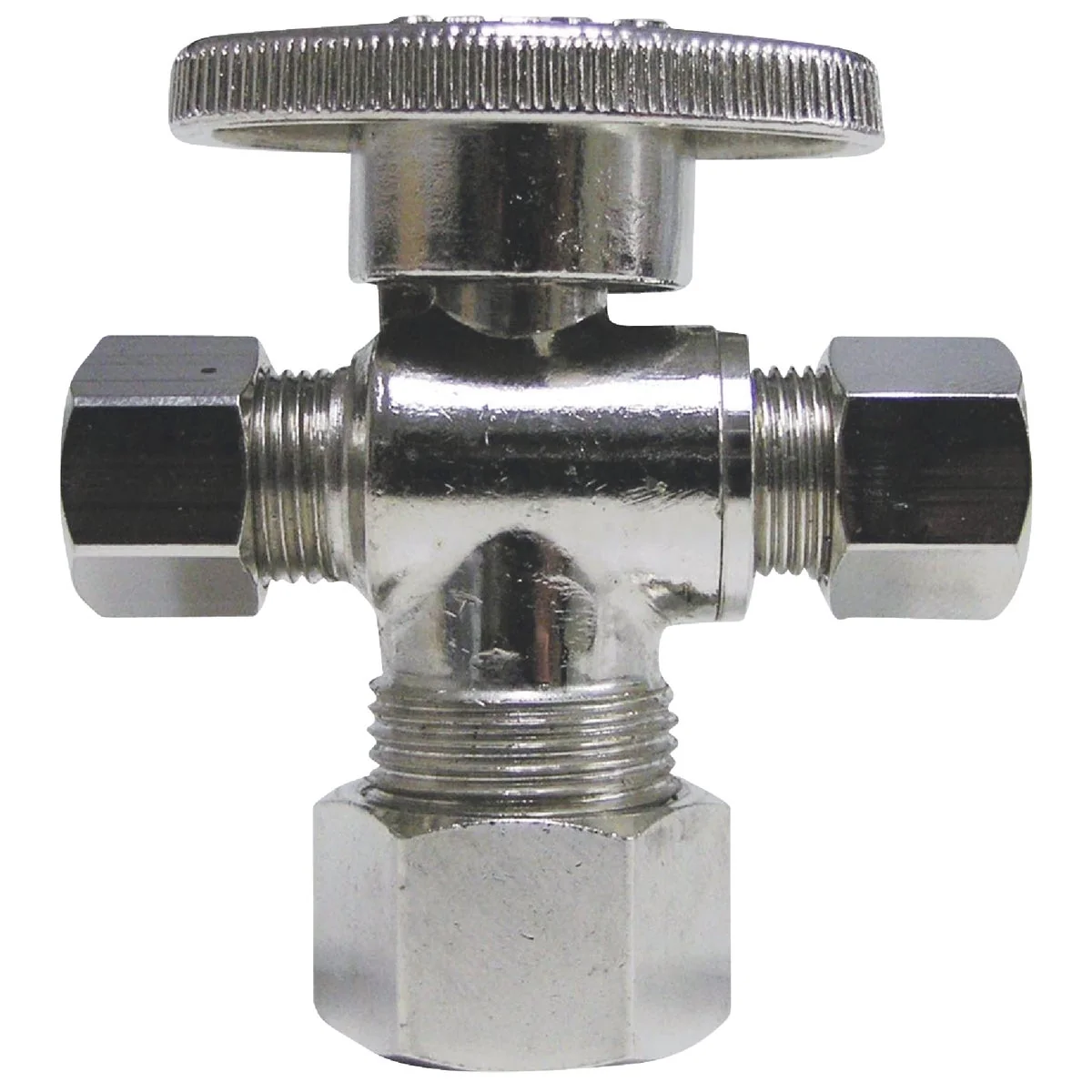 Sophisticated ProLine 5 8 In. OD x 3 8 In. C x 1 4 In. C Brass Cross Valve Pure