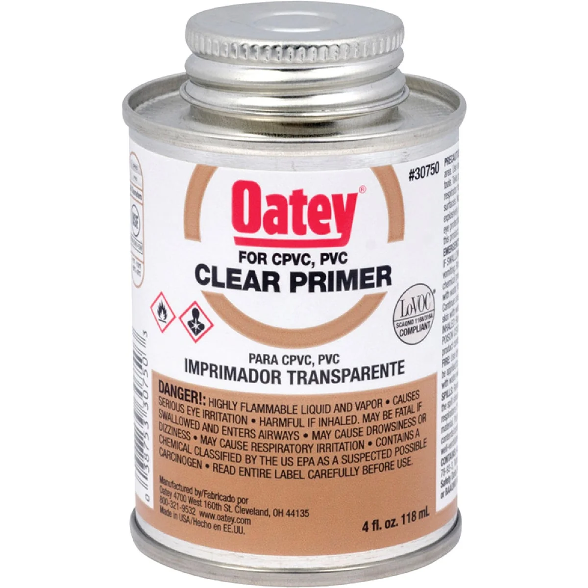 Specialty Oatey 4 Oz. Clear Pipe and Fitting Primer for PVC CPVC Professional