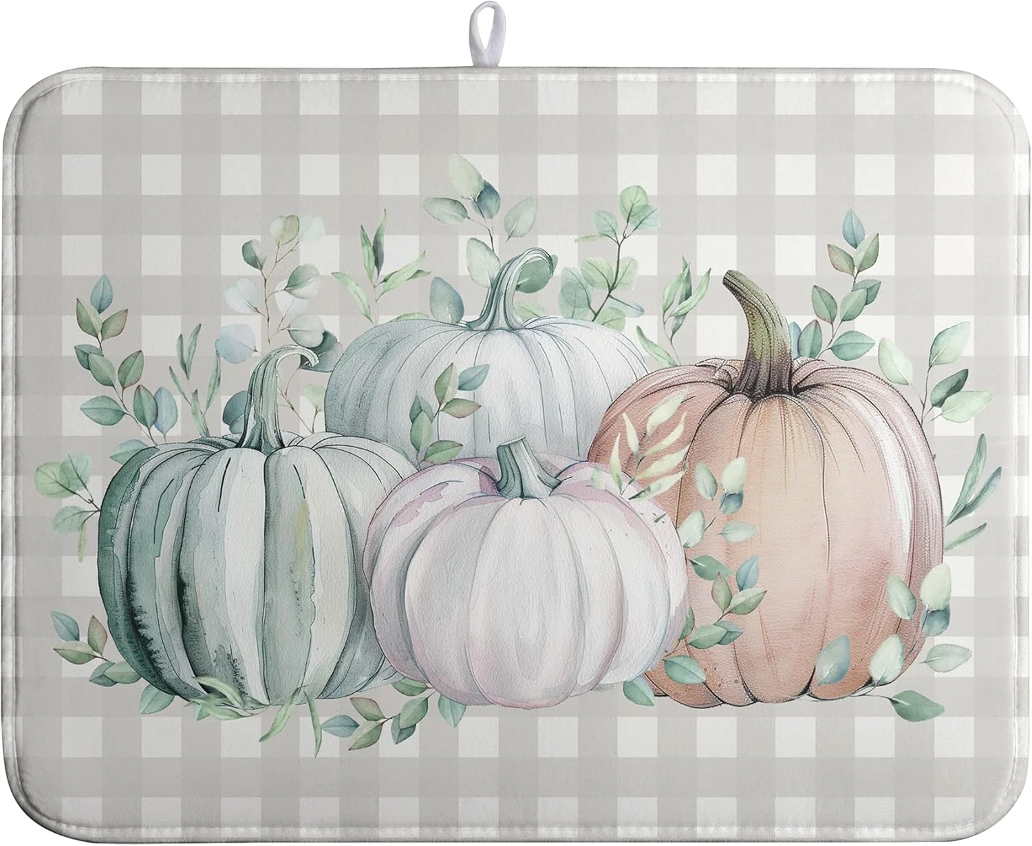 Specialty Thanksgiving Fall Dish Drying Mat Pumpkin Dish Drying Pad Autumn Large Dish Drying Matt Absorbent Dish Drainer Mat for Kitchen Counter Decor XL Coffee Maker Mat18x24 In Enhanced