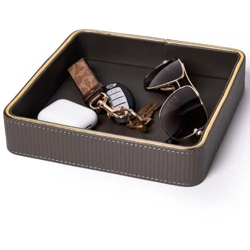 Unique Gray Nightstand Bedside Organizer Tray Relaxed