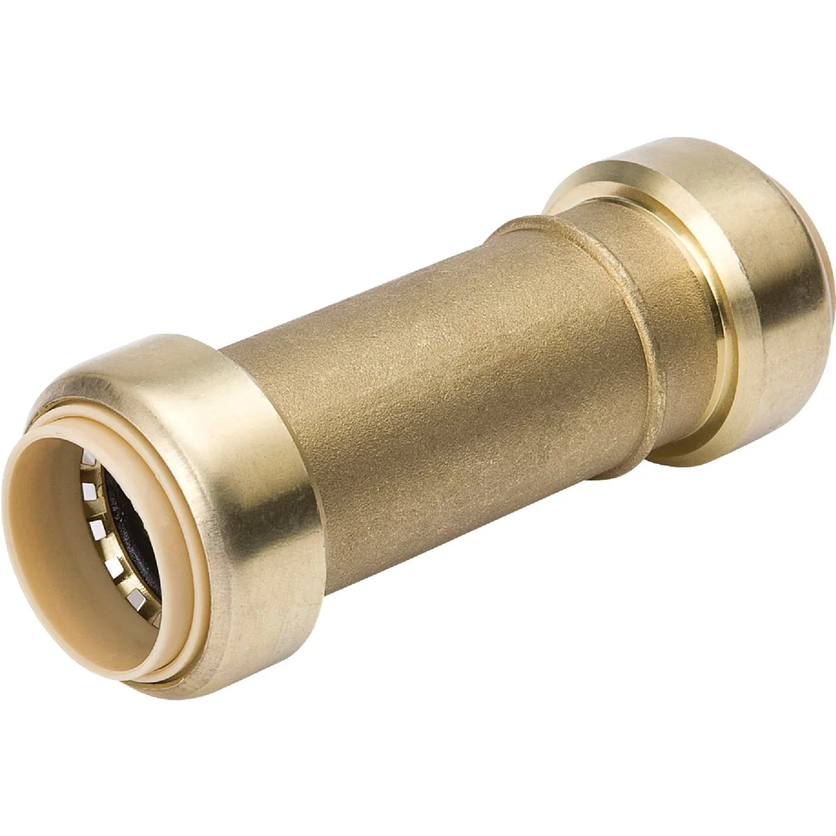 High-Grade ProLine 3 4 In. x 3 4 In. Brass Push Fit Repair Coupling Original Design