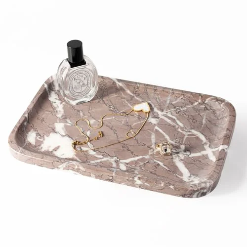 Relaxed Marble Tray 12 x8 Marble Vanity Tray for Countertop Bathroom Kitchen Dresser Reliable