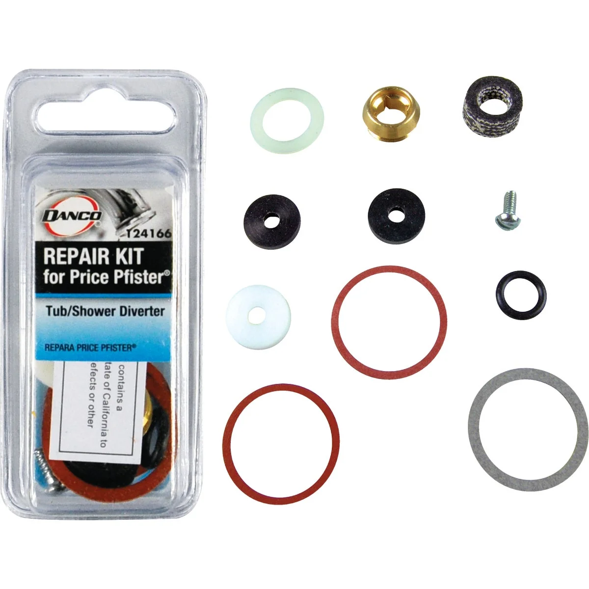 Official Danco Price Pfister Tub Shower Diverter Rubber Metal Fiber Faucet Repair Kit Specialty