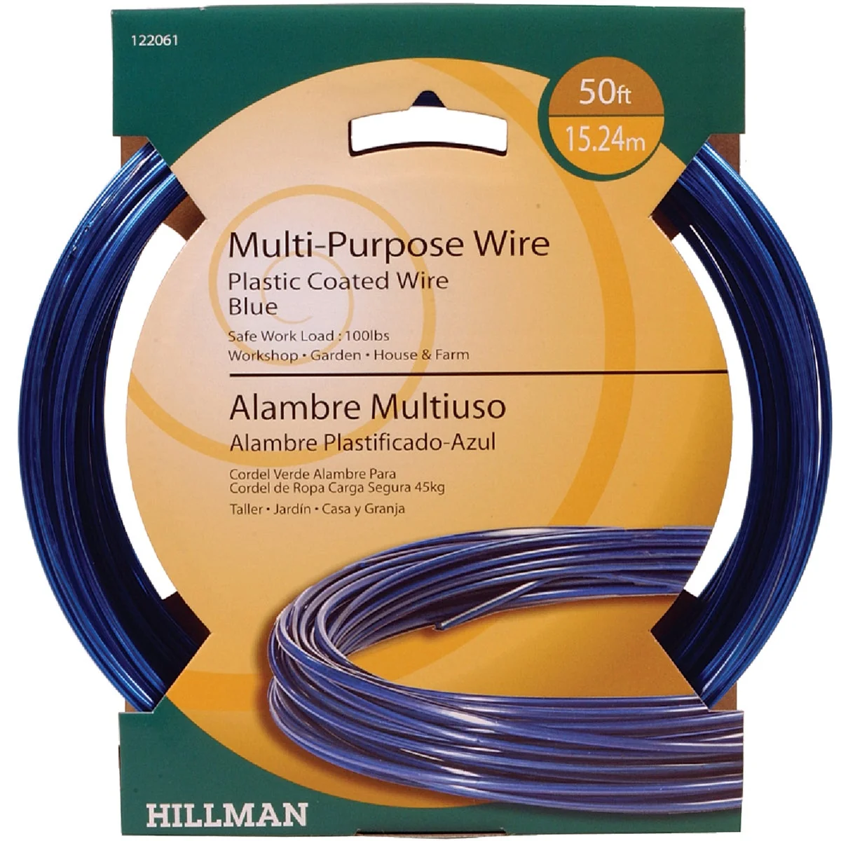 Original Design HILLMAN Anchor Wire 50 Ft. 19 Ga. Plastic Coated Steel 3-Strand General Purpose Wire Display Refill Trendy