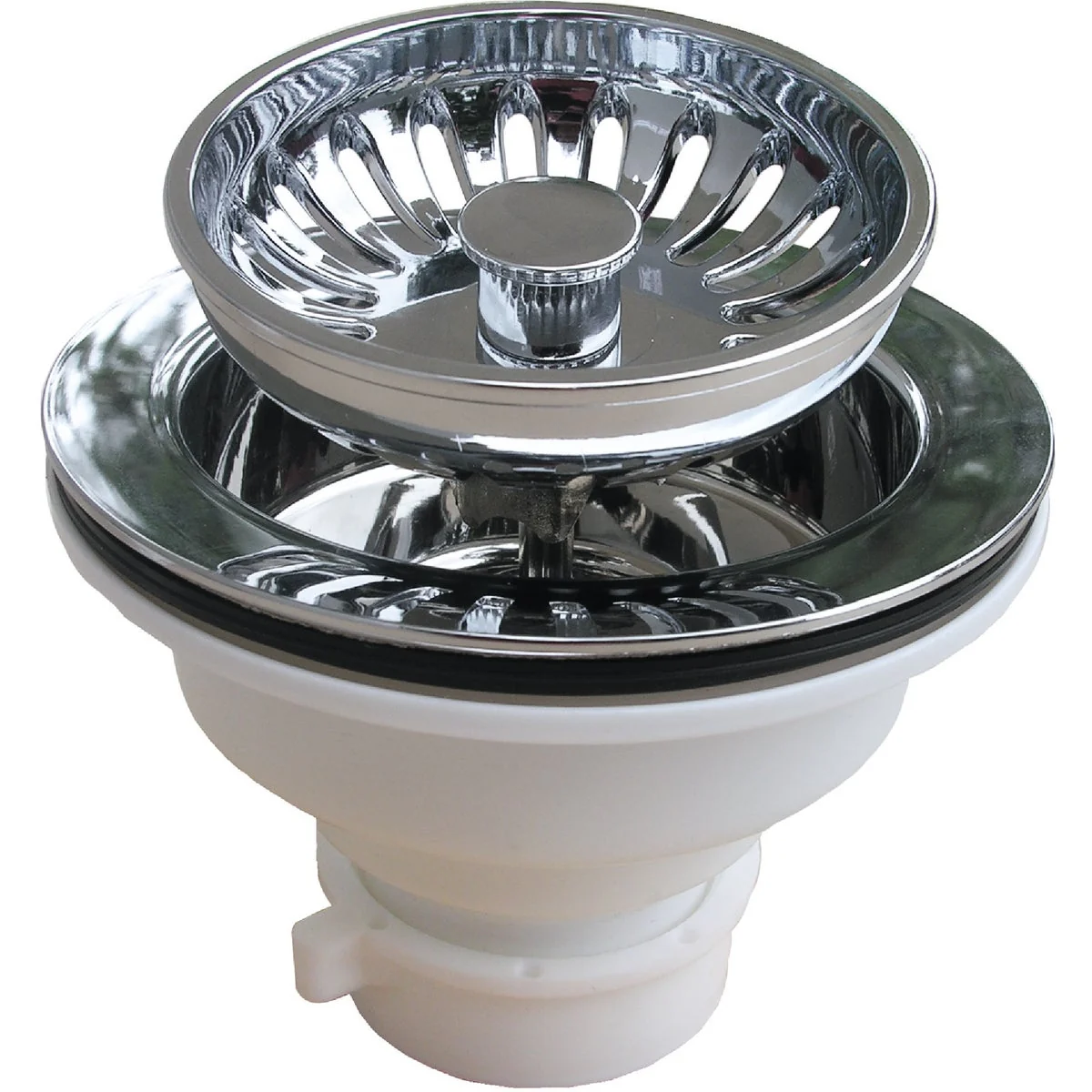 Practical Lasco 3-1 2 In. Heavy-Duty Basket Strainer Assembly Chrome World-Class