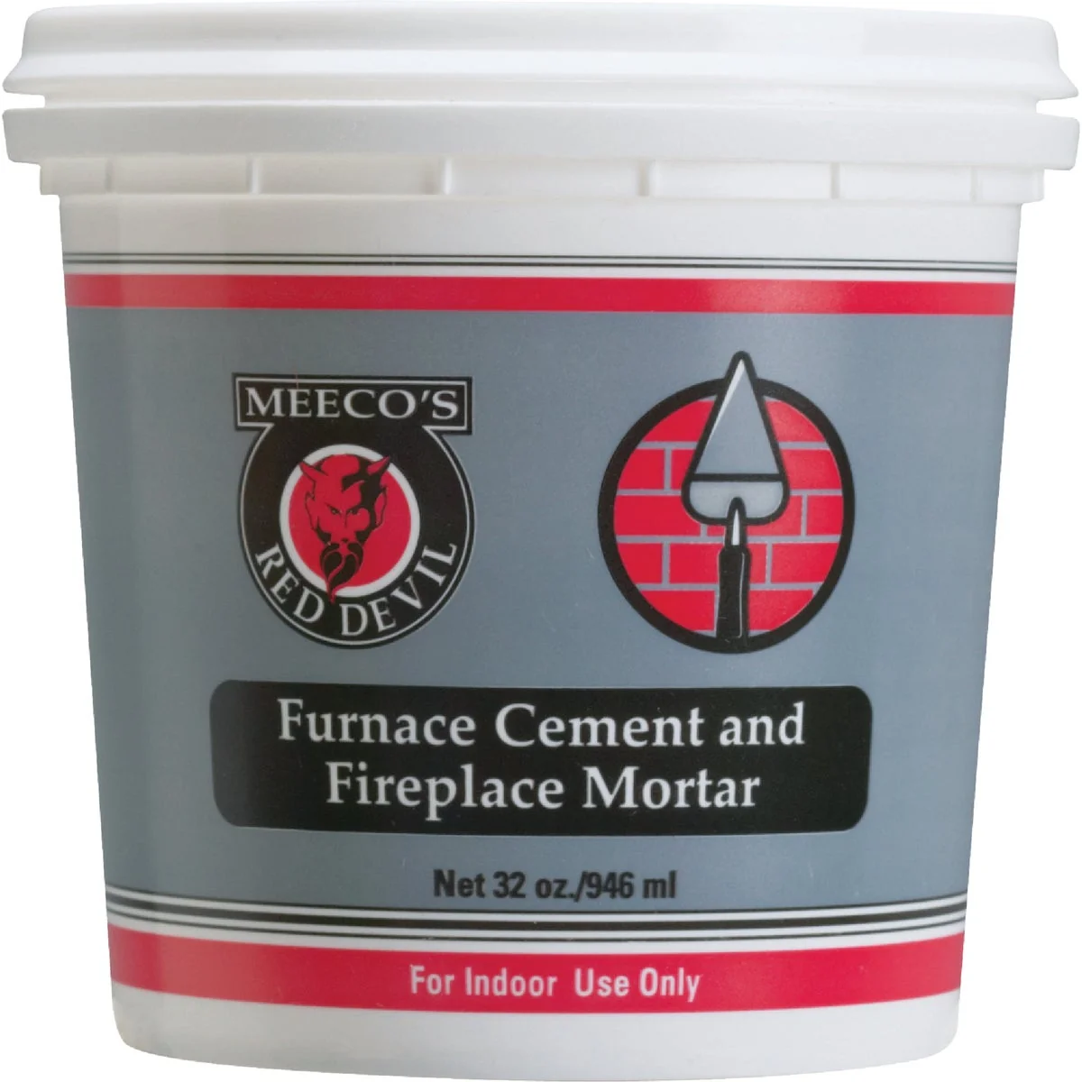Solid Meeco’s Red Devil 1 Qt. Gray Furnace Cement Fireplace Mortar Reliable