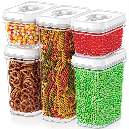 Genuine Airtight Food Storage Containers with Lids 5 Count Recyclable
