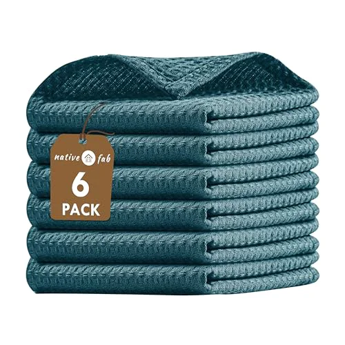 Classic 6 Pack Waffle Dish Cloths 6 Count Luxury