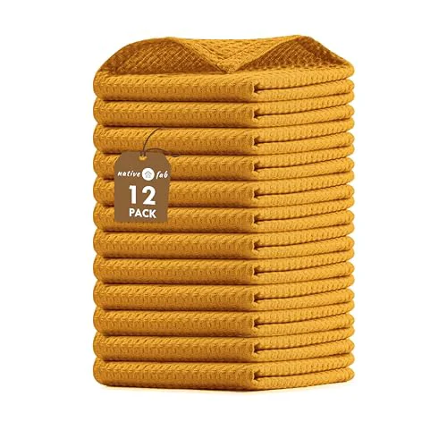 Prestigious Waffle 12 Pack Dish Cloths 12 Count Durable