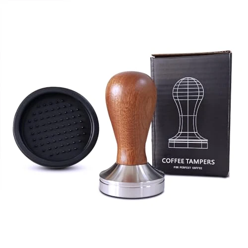 Environmentally Friendly Coffee Tamper Espresso Hand Tamper 304 Stainless Steel Espresso Coffee Tamper with Mat Fine