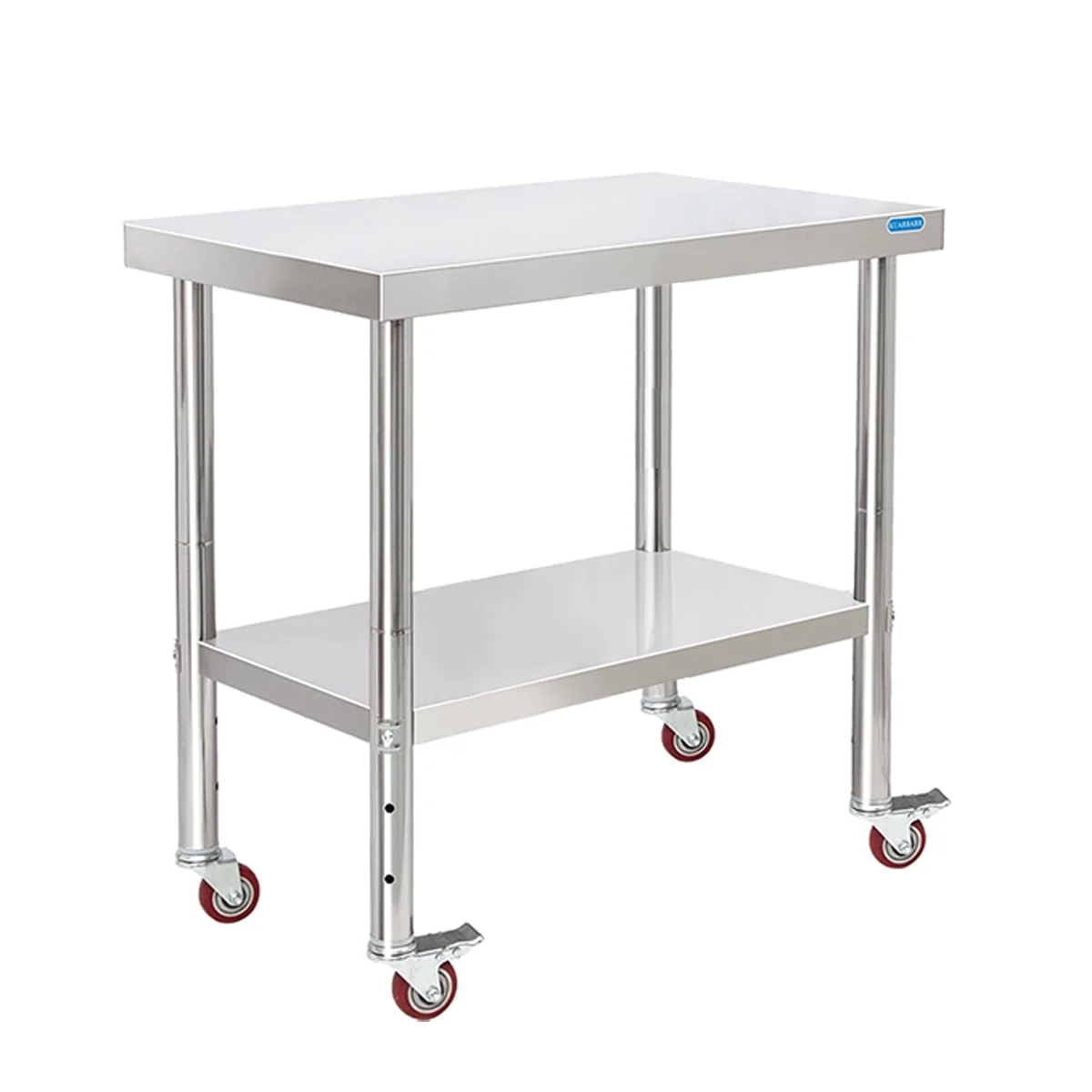 Specialty Stainless Steel Table with Wheels 30 x 18 Inch NSF Commercial Stainless Steel Metal Prep Table for Restaurant Kitchen Garage Superior