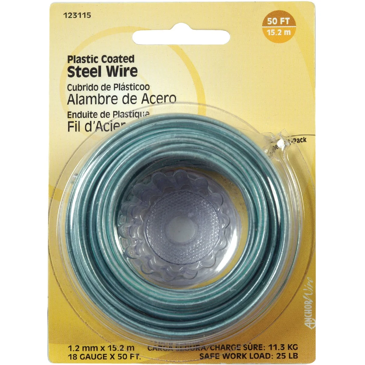 Certified HILLMAN Anchor Wire 50 Ft. 18 Ga. Plastic Coated Steel General Purpose Wire Quality