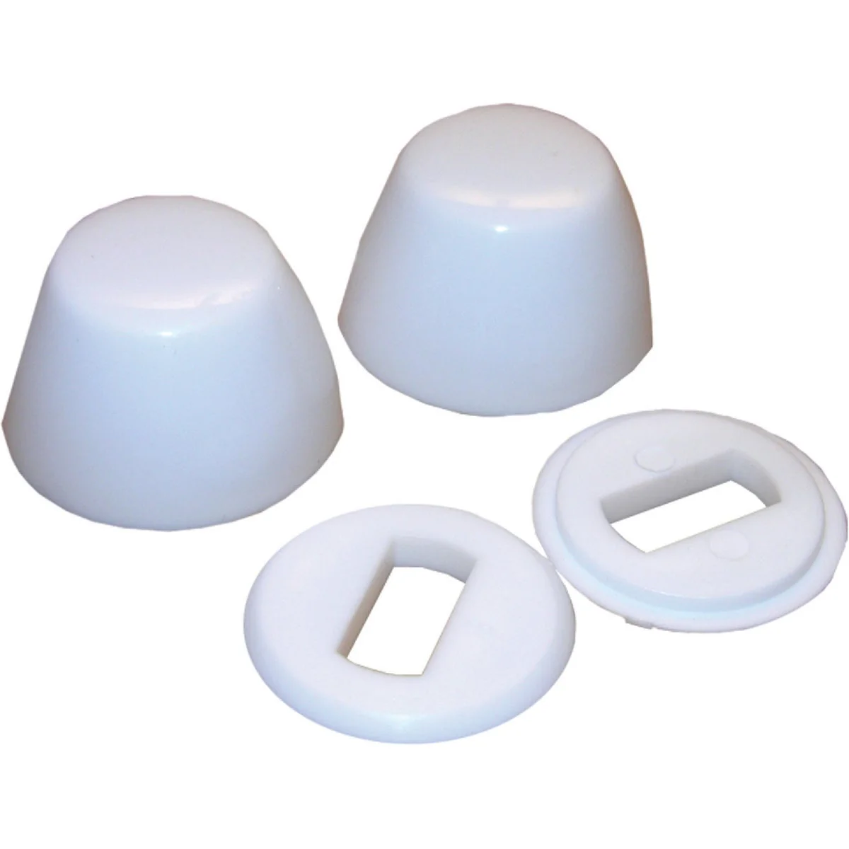 Selected Lasco Round White Plastic Snap-On Toilet Bolt Caps 2 Ct. Pure