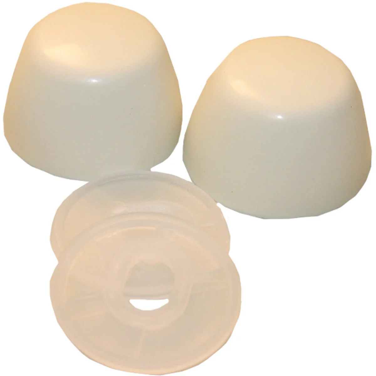 Long-Lasting Lasco Round Almond Plastic Snap-On Toilet Bolt Caps 2 Ct. First-Class