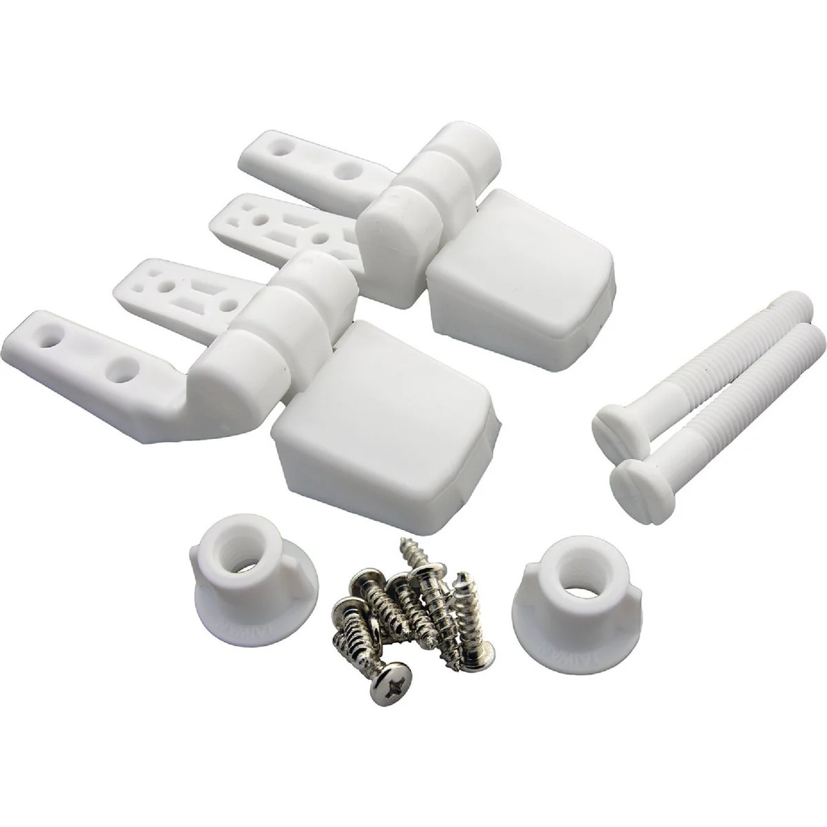 Smart Lasco 3 8 x 2-1 2 White Plastic Toilet Seat Hinge for Bemis Consistent