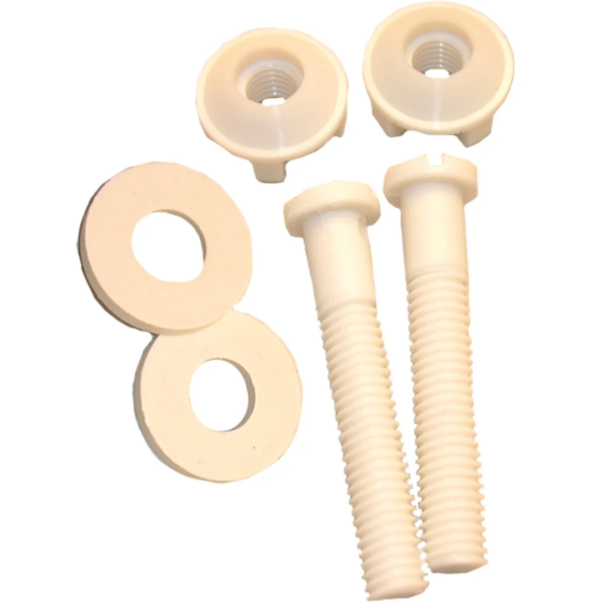 Flexible Lasco 3 8 x 2-1 4 White Plastic Toilet Seat Bolt Includes Nuts and Washers Enhanced