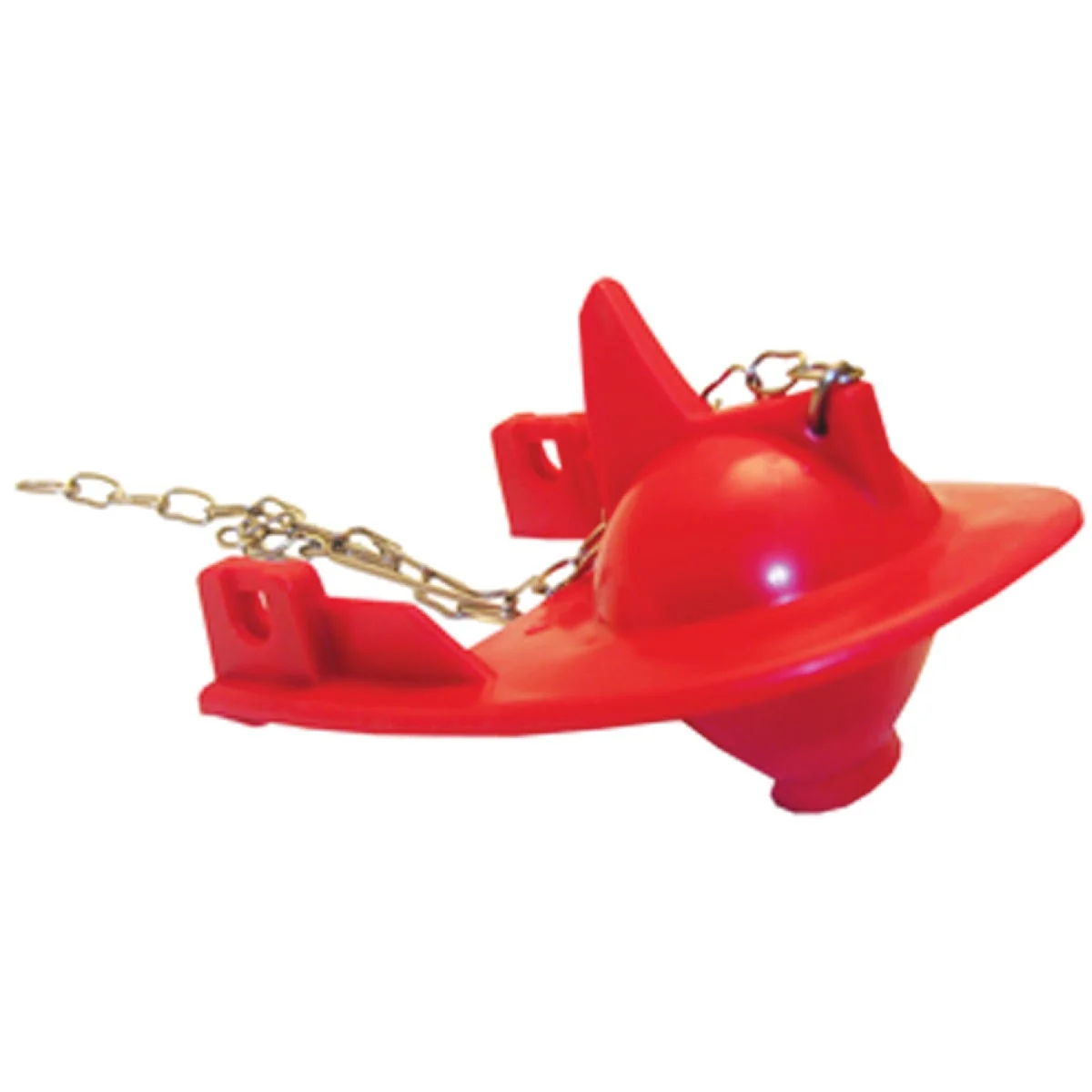 Minimalist Lasco 3 In. Red Rubber Fin Back Toilet Flapper with Chain Recyclable