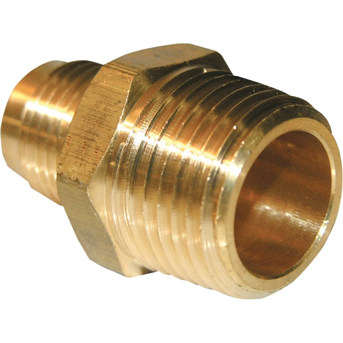 Clean Lasco 3 8 In. M x 1 2 In. MPT Brass Flare Adapter Practical