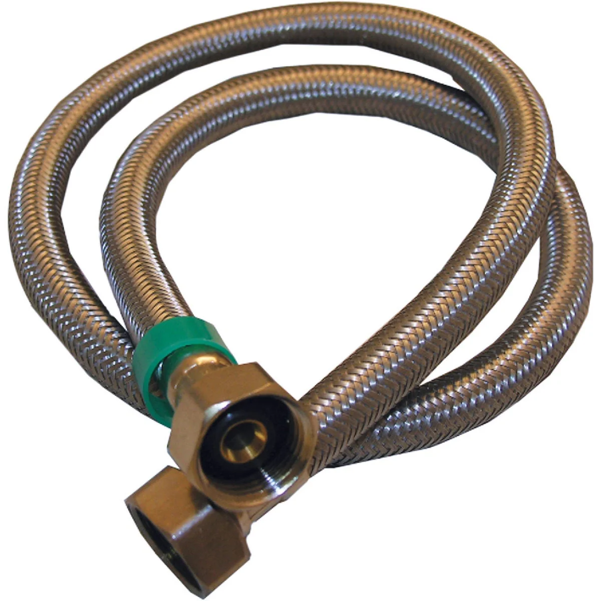 Official Lasco 1 2 In. IPS x 1 2 In. IPS x 36 In. L Braided Stainless Steel Flex Line Faucet Connector Pure