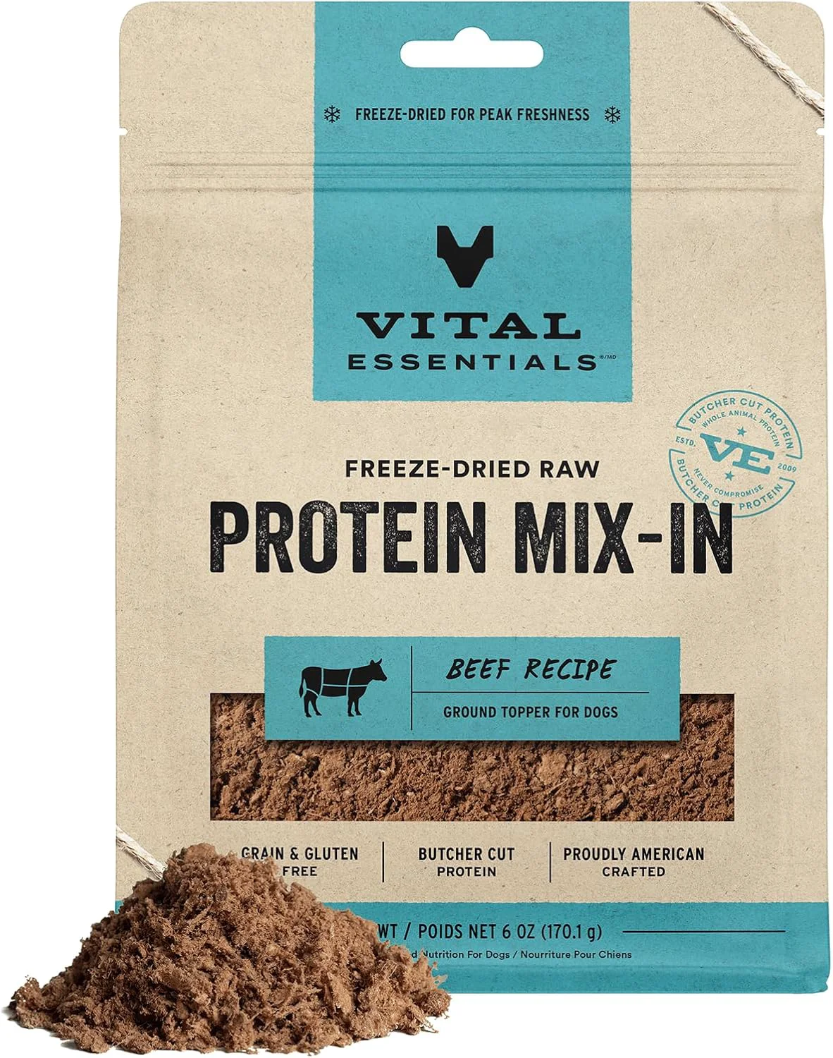 Authentic VITAL ESSENTIALS ZE DRIED RAW BEEF PROTEIN MIX IN Reliable