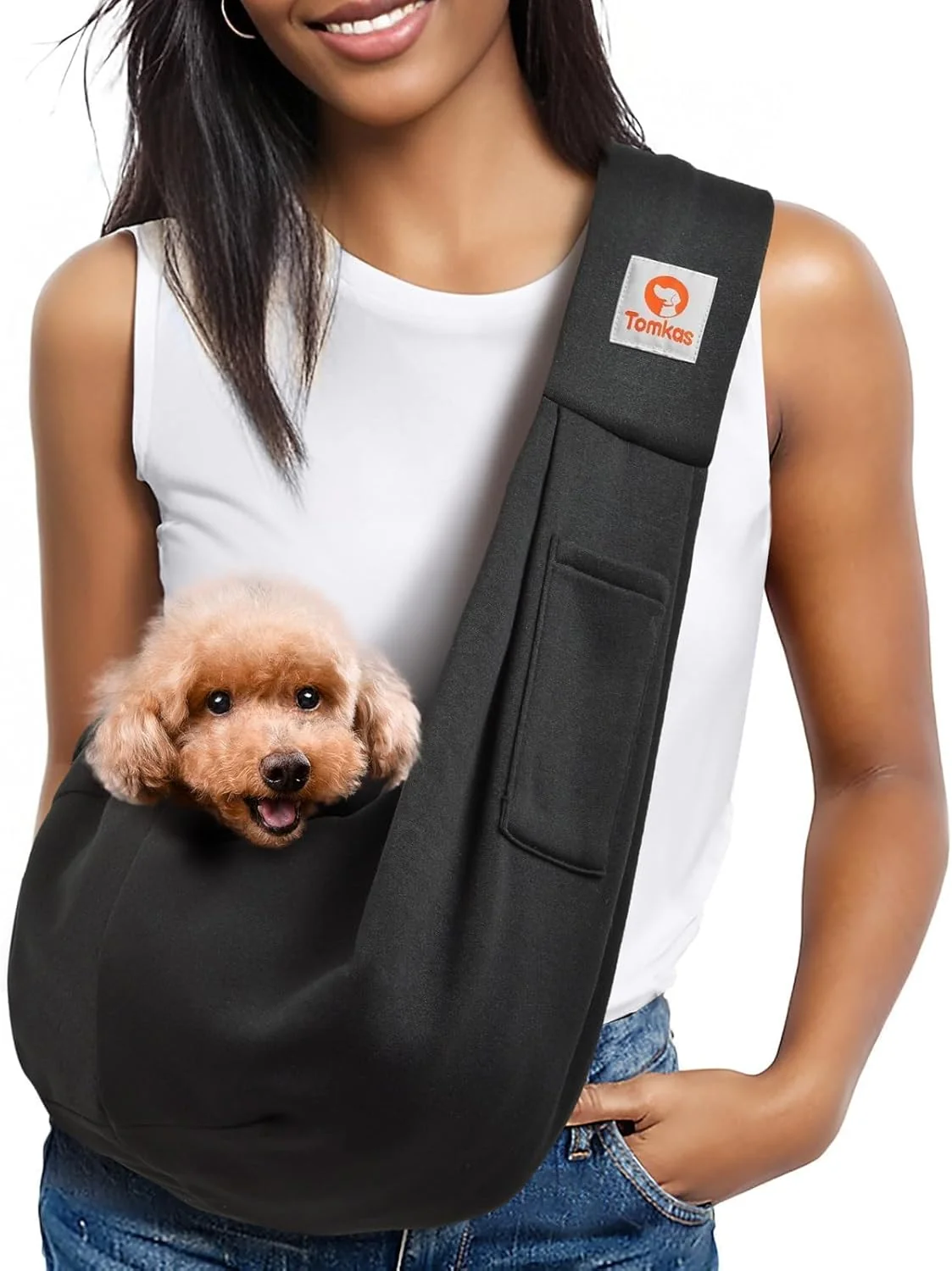 Sophisticated Dog Sling Carrier – Hands- Travel Safe Stylish🐾 Dog Sling Carrier Fashionable