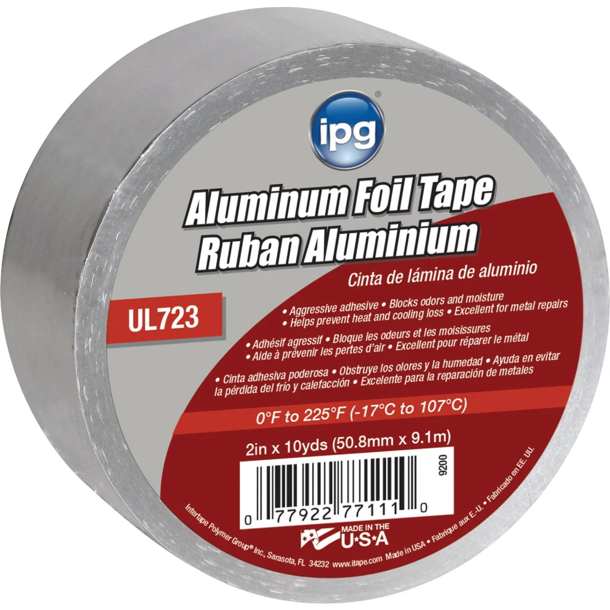 Pure Intertape 2 In. x 10 Yd. UL723 Aluminum Foil Tape Safe