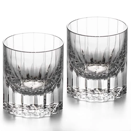 Fine Crystal Whiskey Glasses Set of 2 Hand Blown Old Fashioned Glasses 2 Count Fast
