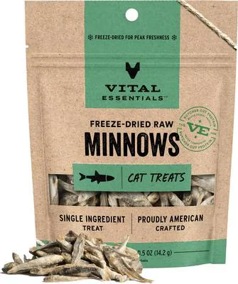 Environmentally Friendly ze Dried Cat Treats Minnows Single Ingredient 0.5oz Artisan