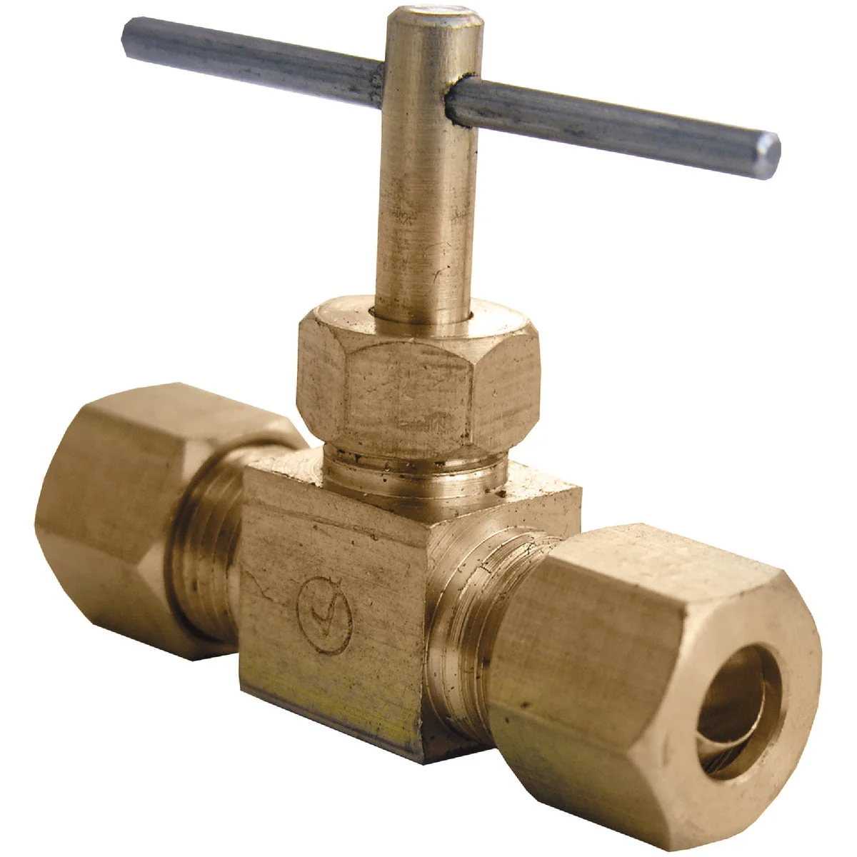 Top-Quality Lasco 1 4 In. C x 1 4 In. C Brass Straight Needle Valve Green
