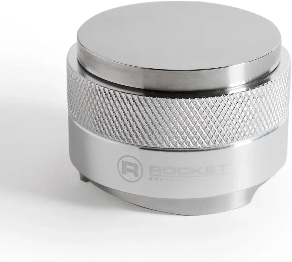Detailed 2 in 1 Tamper Leveler for Rocket 58mm. Silver Solid