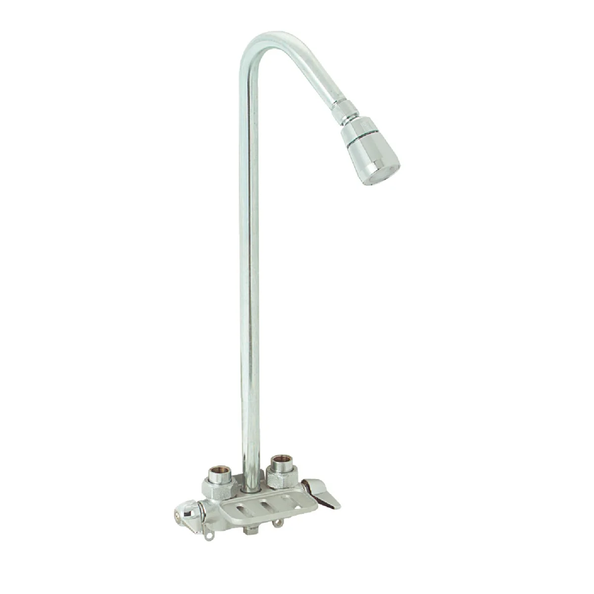 World-Class B K Chrome 2-Handle Knob Utility Shower Faucet Solid