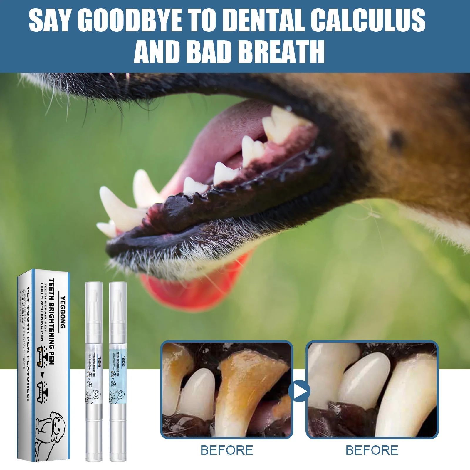Secure Brighter Smiles Dog Cat Dental Cleaning Pen Reliable