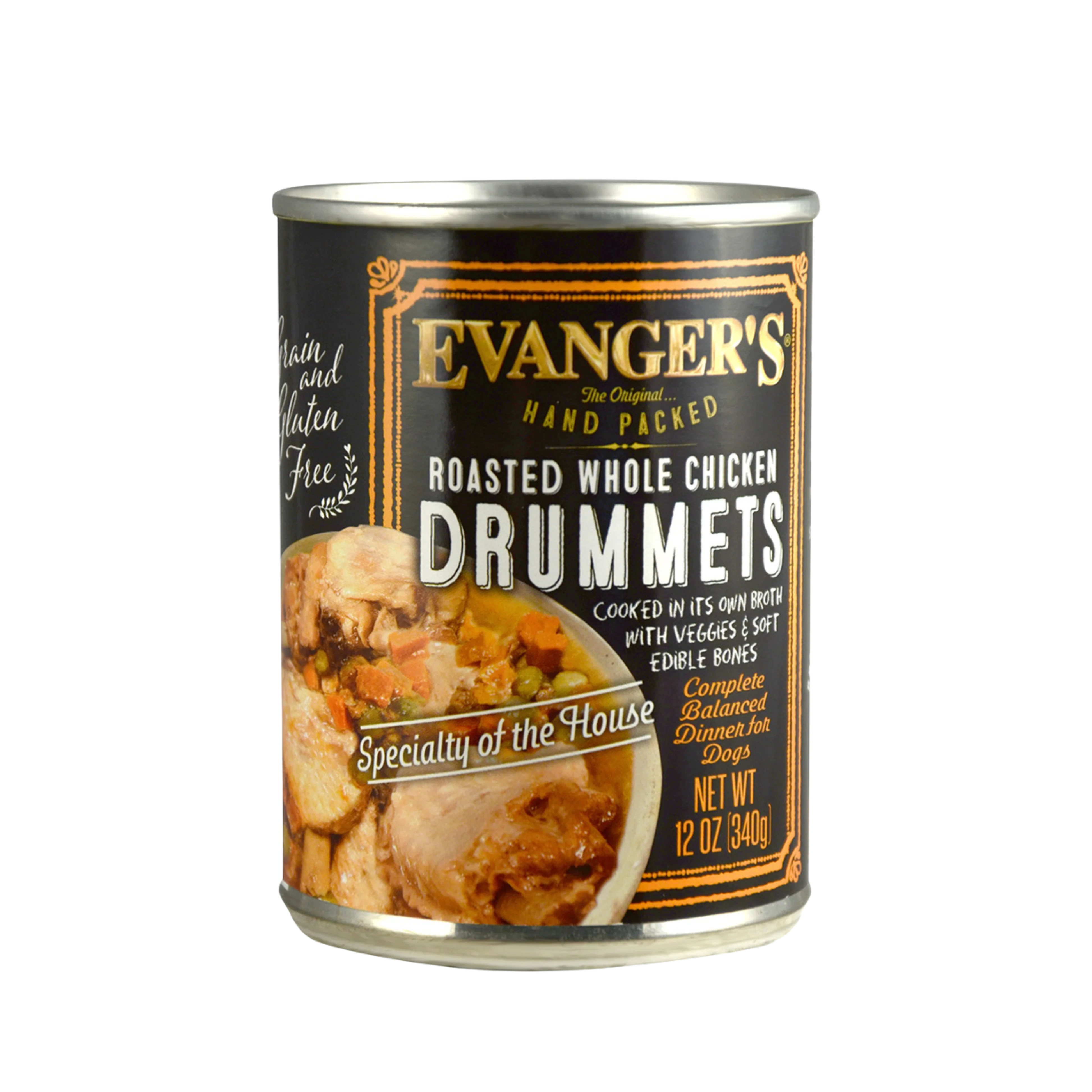 Recyclable Evanger’s Roasted Chicken Drummet Dinner Wet Dog Food 12oz Fashionable