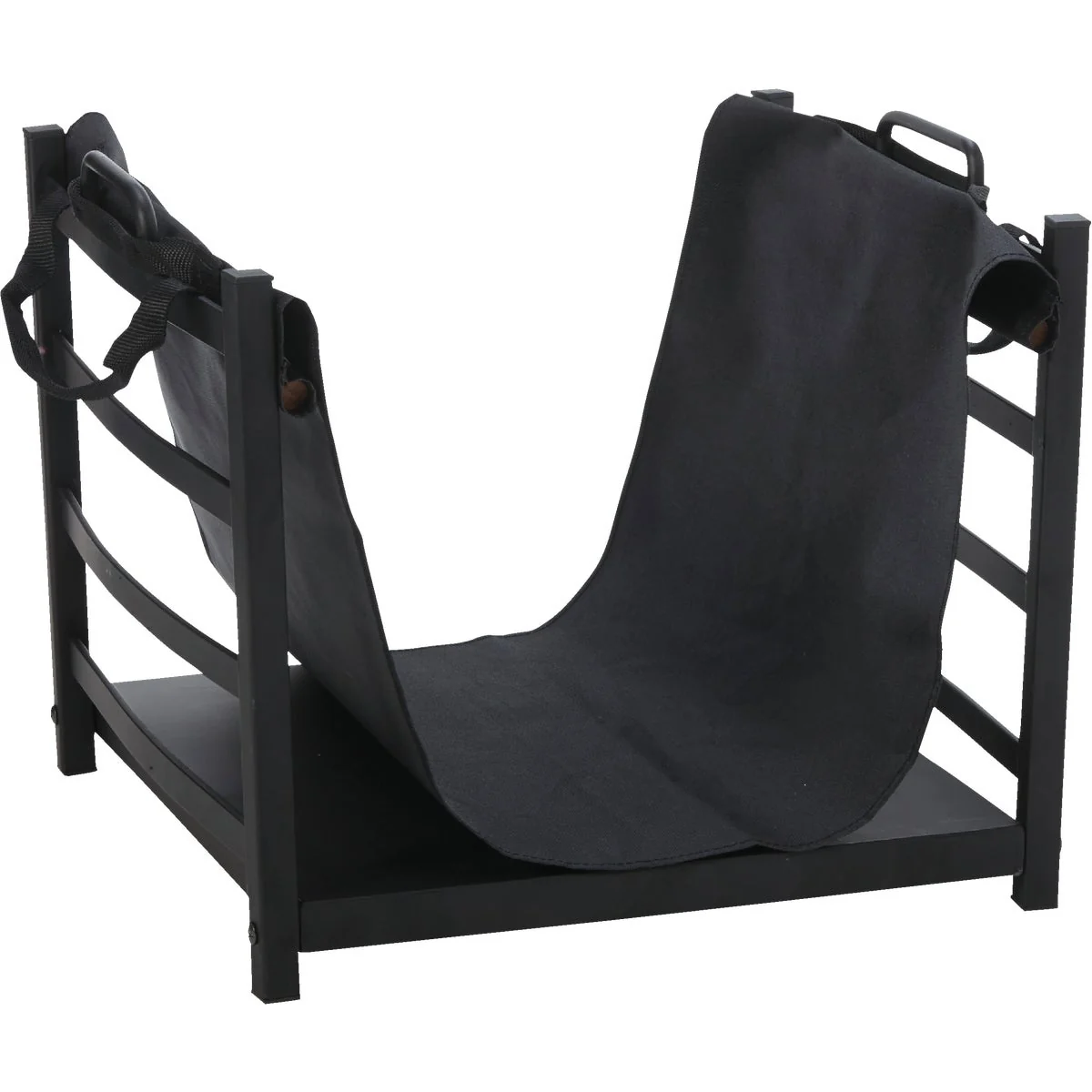 Functional Home Impressions Steel Canvas 16 In. W x 13-1 2 In. H x 15 In. D Black Fireplace Log Holder Smart