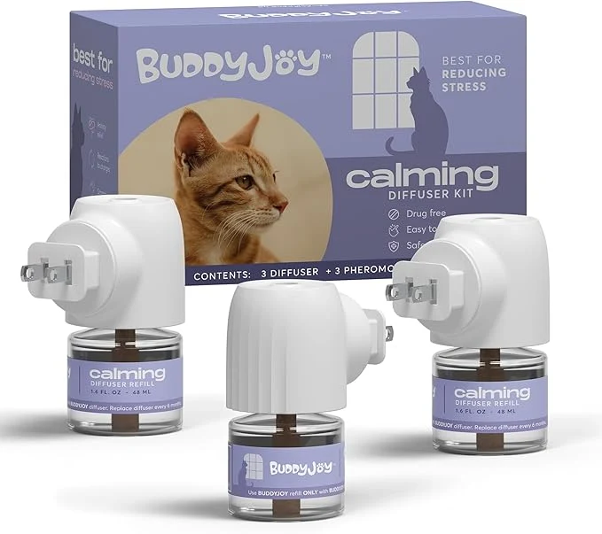 Flexible Cat Calming Diffuser Refills – Long-Lasting 30-Day Formula Cat Pheromones Calming Diffuser for Stress Relief Relaxation and Anxiety Reduction Easy to Use – 3 Diffusers 3 Refills About This Premium