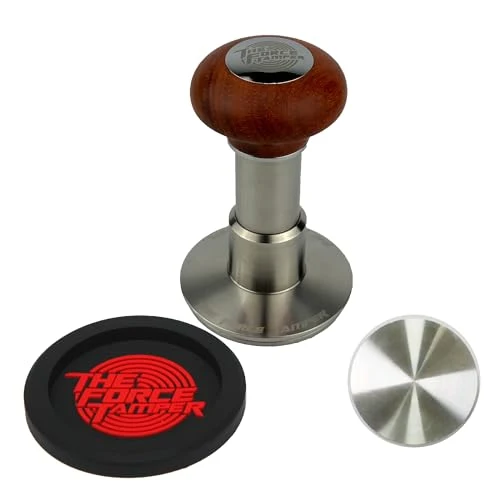 Excellent 58.50mm Standard Set Reddish Brown Wooden Jellyfish Handle Coffee Tamper Minimalist