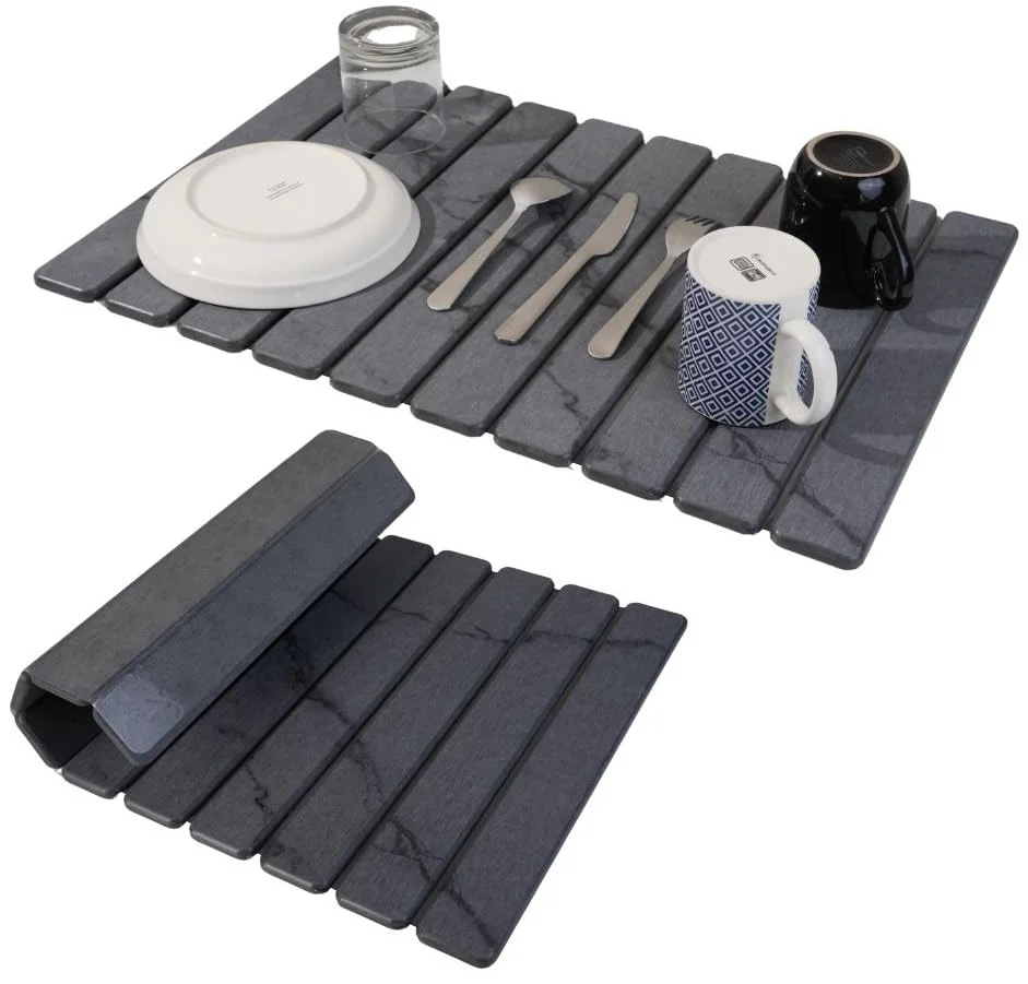 Easy-to-Use Large Stone Dish Drying Mat for Kitchen Counter 23.5 x 15.25 Consistent