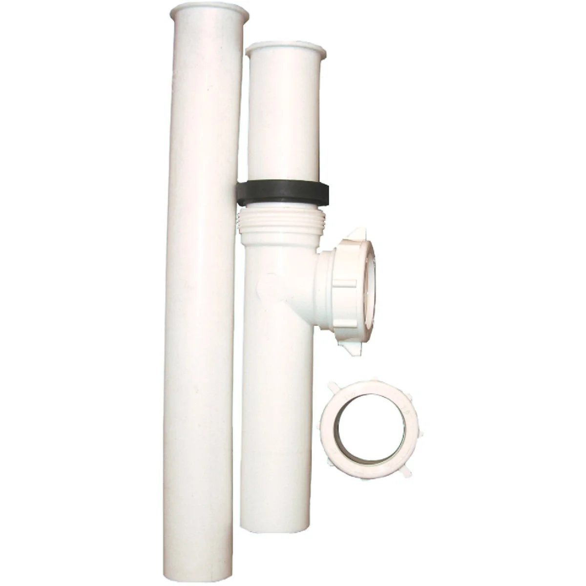 Solid Lasco 1-1 2 In. OD x 12 In. Flanged Tailpiece White Plastic End Outlet Waste Verified