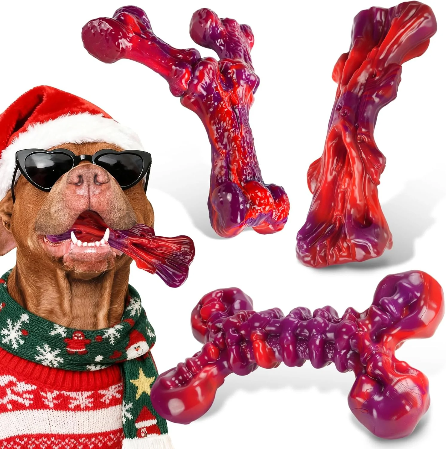 Smart Indestructible Dog Toys for Aggressive Chewers 3-Pack Tough Nylon Che Specialty