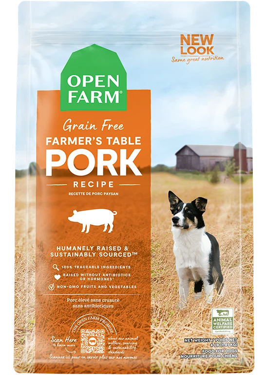 Casual Open Farm – Farmer’s Table Pork Grain- Dog Food Open Farm – Farmer’s Table Pork Grain- Dog Food Certified