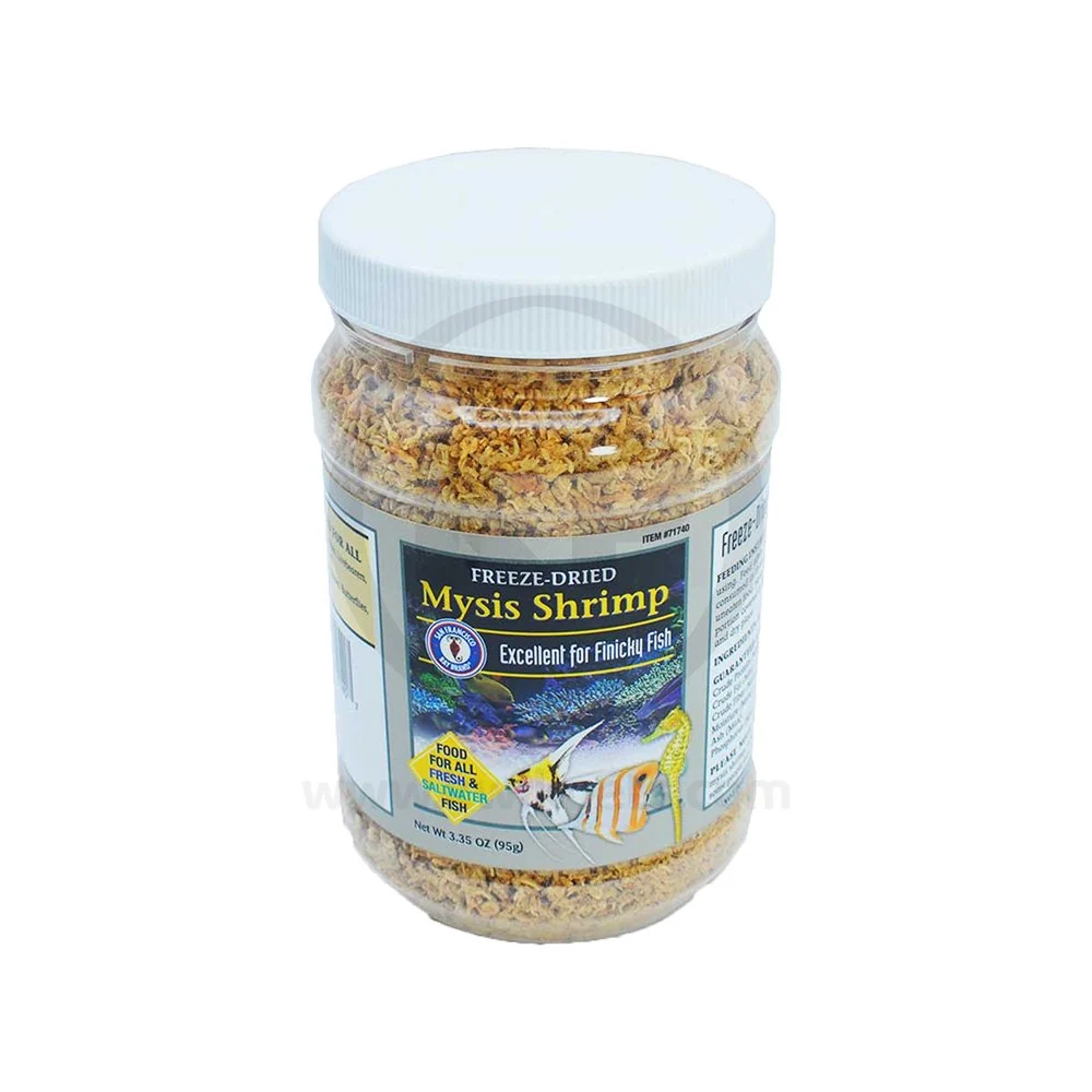 Elite San Francisco Bay Brand Mysis Shrimp ze-Dried Fish Food 3.35-oz Minimalist