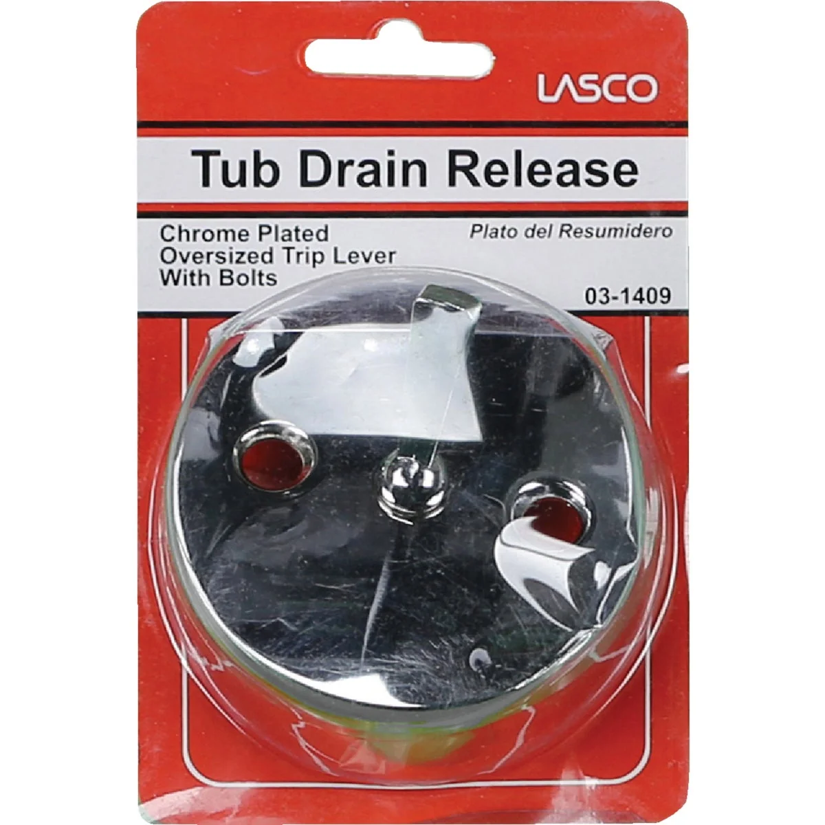 High-Grade Lasco Two-Hole Chrome Oversized Bath Drain Face Plate with Trip Lever Comfortable