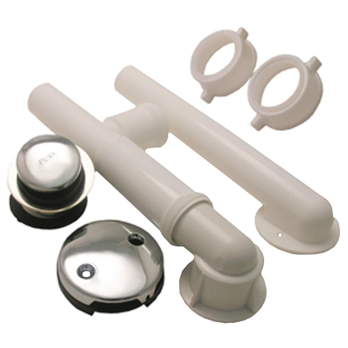 Specialty Lasco PVC Bath Drain with Polished Chrome Trim and Waste Overflow Consistent