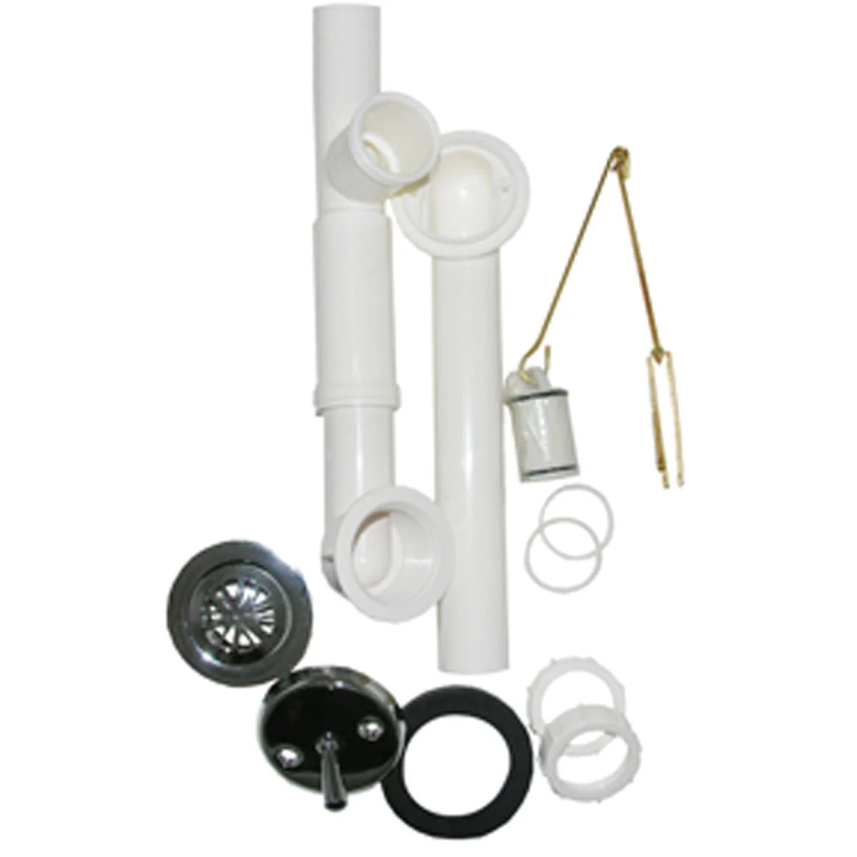 Outstanding Lasco PVC Trip Lever Bath Drain with Chrome Plated Trim Safe