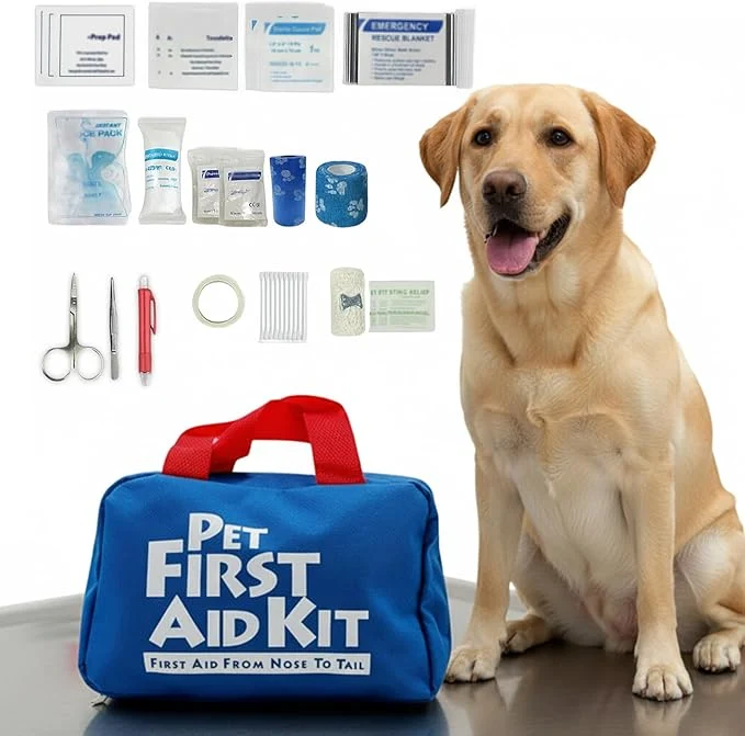 Smooth Pet First Aid Kit for Pets Dogs Cats 63 Piece Emergency Survival Bag for Home Outdoor Hiking Travel Camping Emergencies Advanced