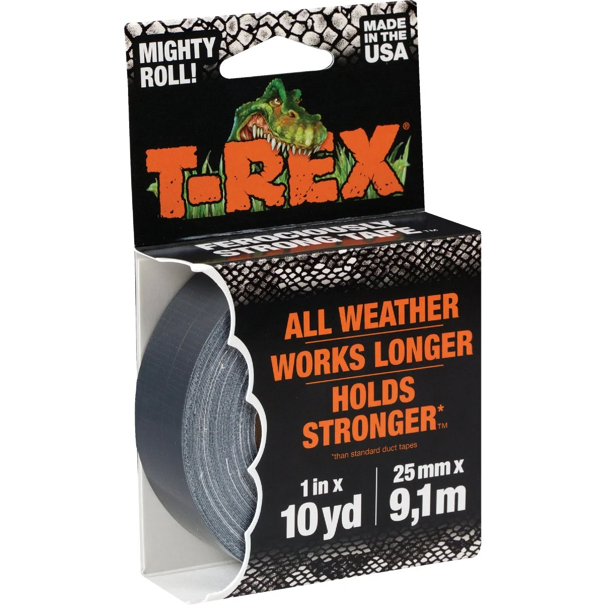 Original T-REX 1In. x 10 Yd. Duct Tape Gray Comfortable