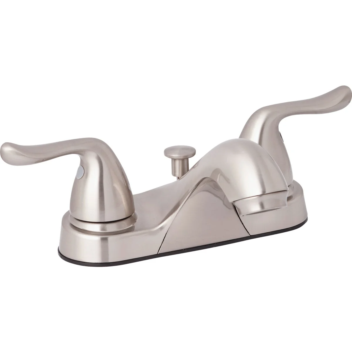 Certified Home Impressions Brushed Nickel 2-Handle Knob 4 In. Centerset Bathroom Faucet with Pop-Up Unique