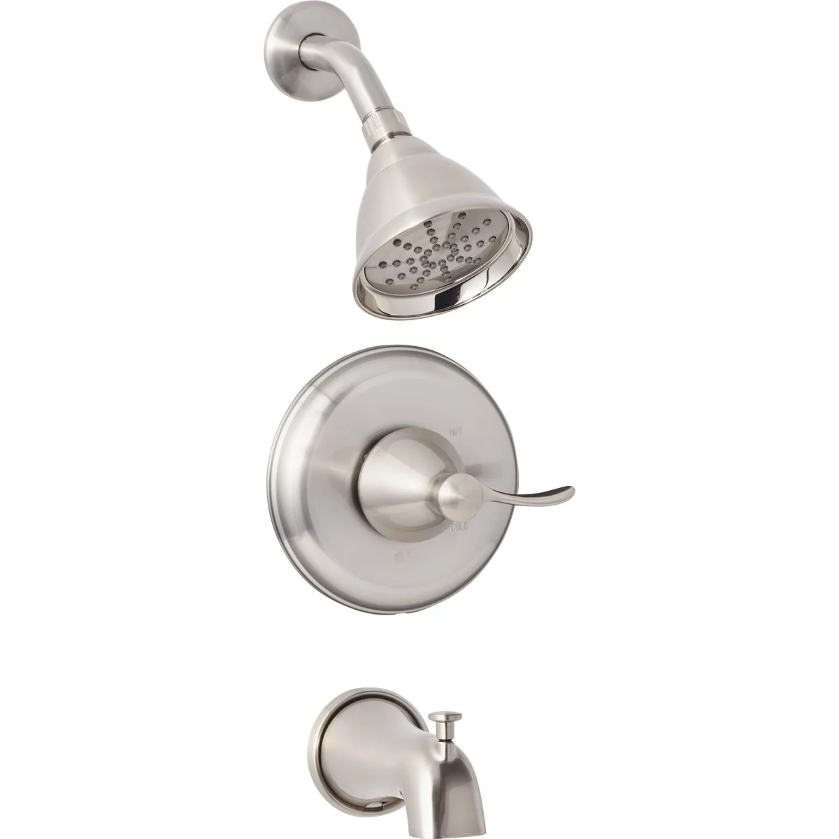 Premium Material Home Impressions Brushed Nickel Traditional Single-Handle Lever Tub Shower Faucet Proven
